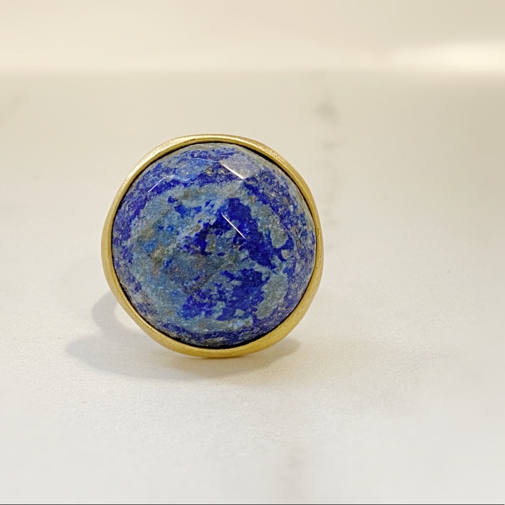 Karen Kane Blue Earth Stone Gold Ring